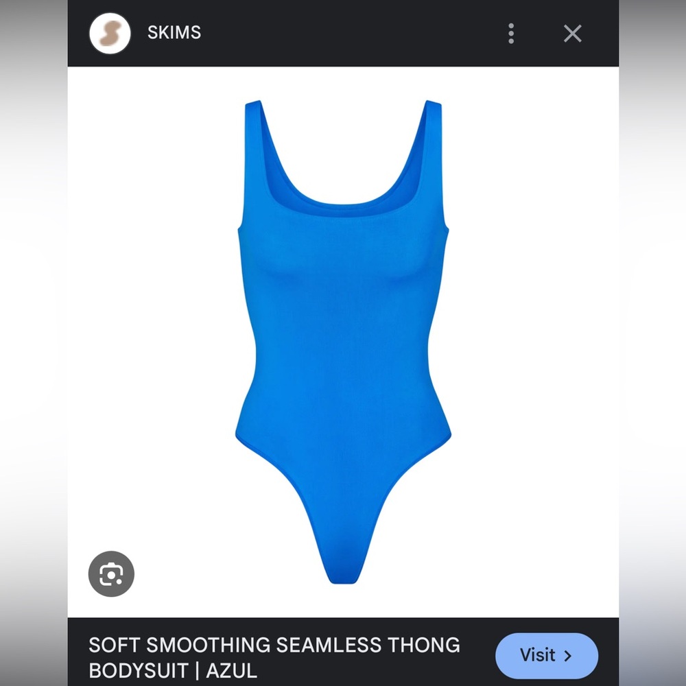 Skims Bright Blue Bodysuit (currently out of stock)
